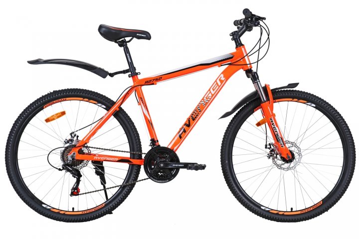 Велосипед 27.5" AVENGER A275D, оранжевый неон/серый